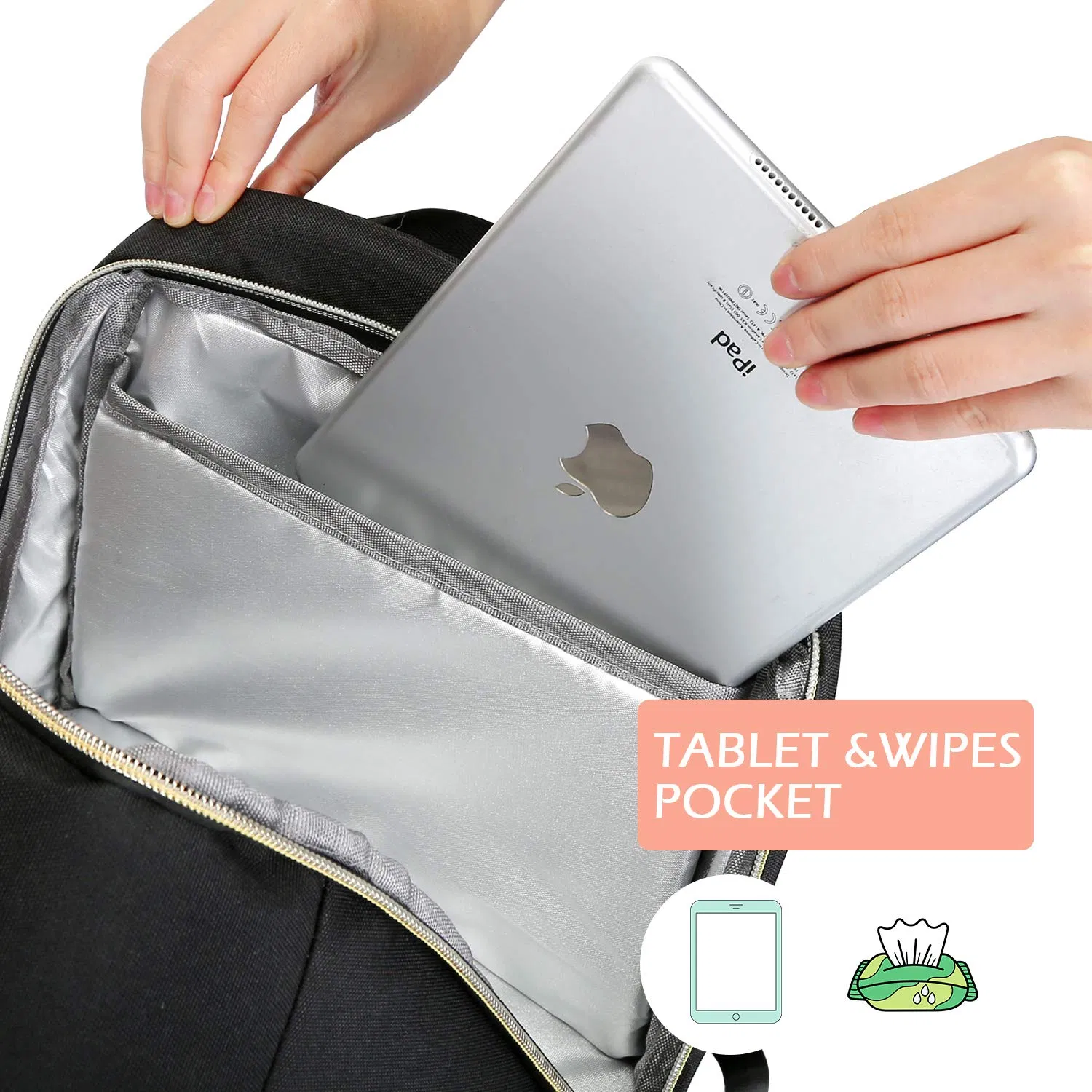 Breast Pump Bag Backpack Bag with Cooler Compartment