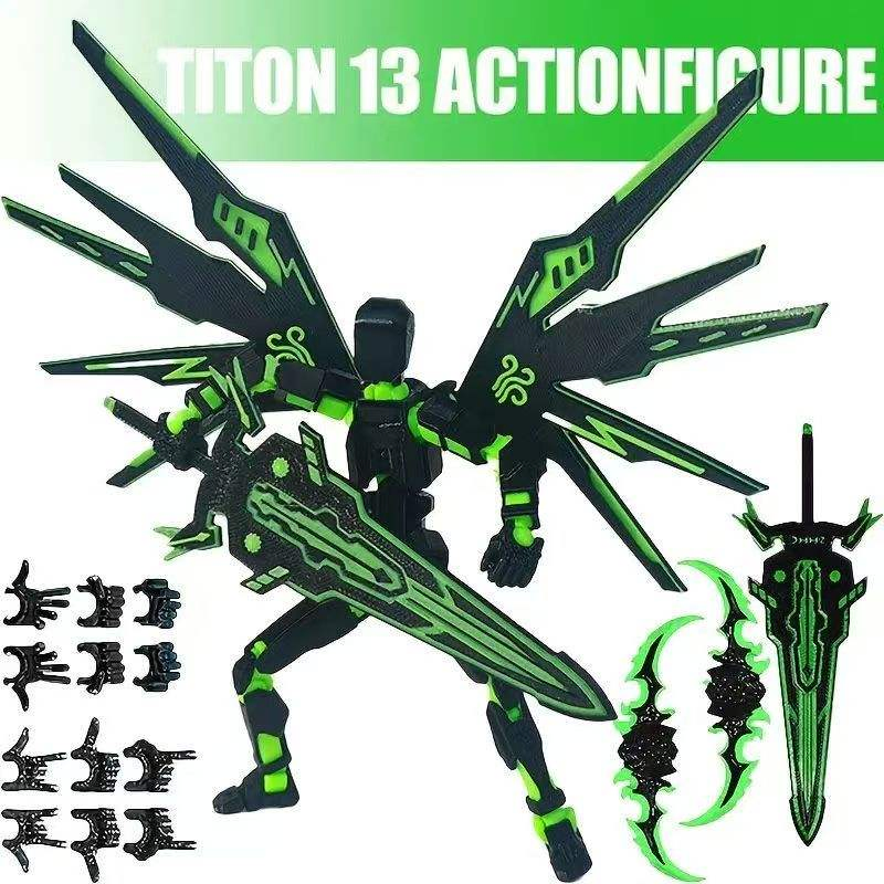 3D Printed T13 Robot Movable Action Figure No Assembly Required