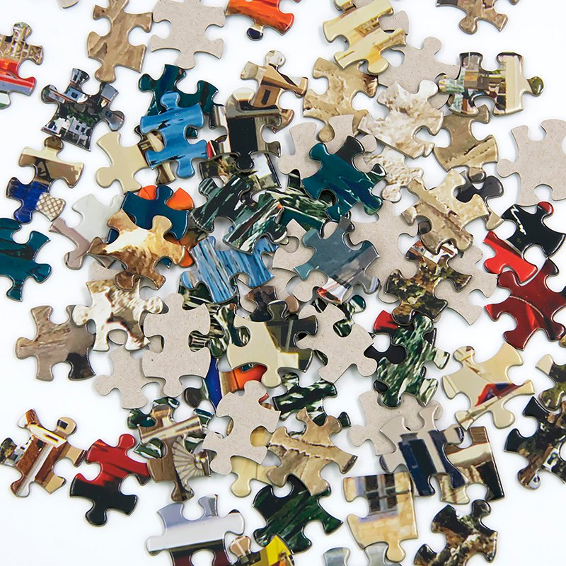 Sustainable Custom Varnished Pet+Eco-Friendly Paper Cardboard DIY Jigsaw Puzzle Toy Educational Game for Adults