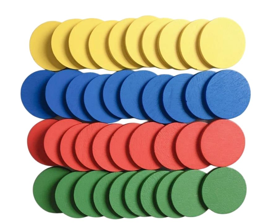Wholesale Wooden Board Games Tokens Natural Wooden Round Circle 10mm 15mm 20mm Chess Piece