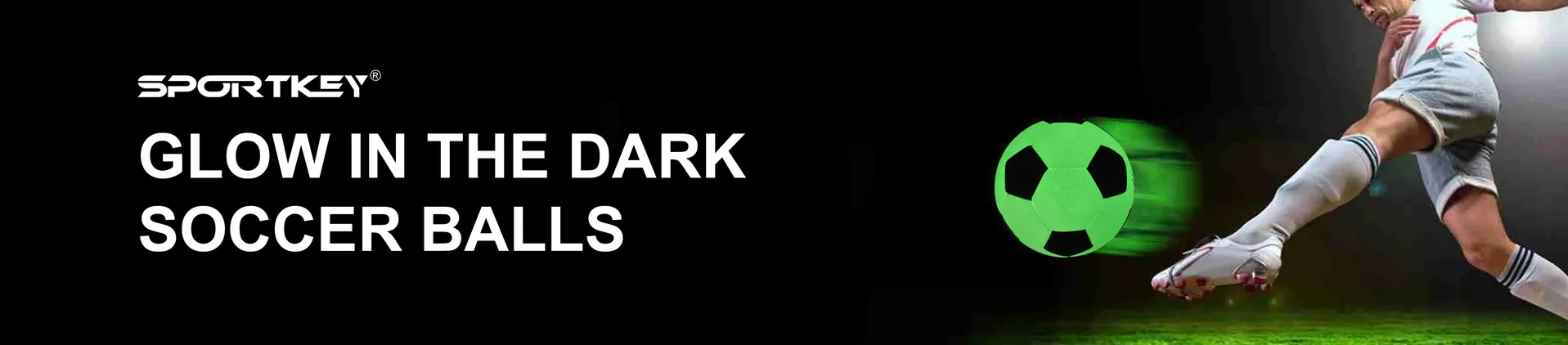 Glow in the dark soccer ball banner