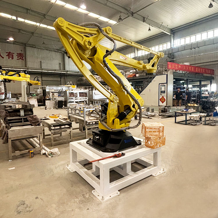 High Quality Industrial Automatic Robotic Arm Palletizing Machine for Cartons Bags Boxes