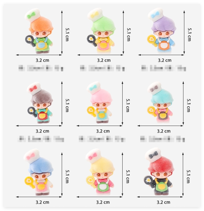 Kids Gift New Kawaii Animal Figurine Fairy Garden Kit Miniatures Flocking 3D Mini Figurine Kids Toys for Blind Mystery Bag