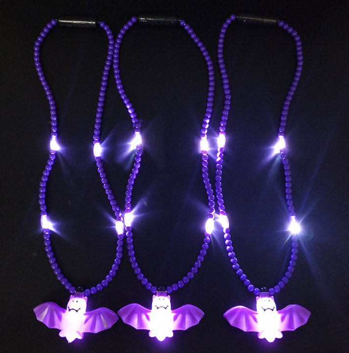 LED Glow in The Dark Mardi Gras Beads Necklace Light up Necklace for Party Decoration