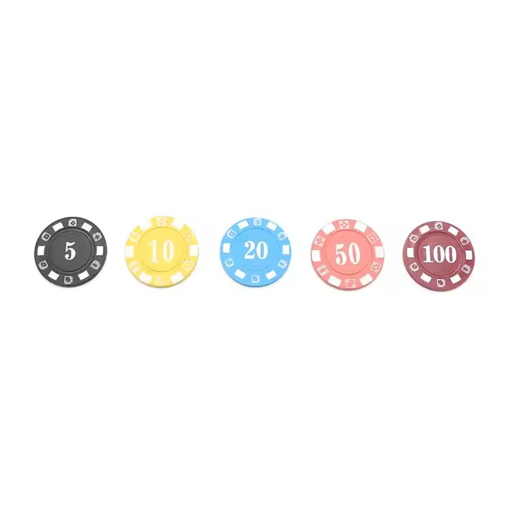 Customized 4G Double Color Plastic Poker Chips Pieces