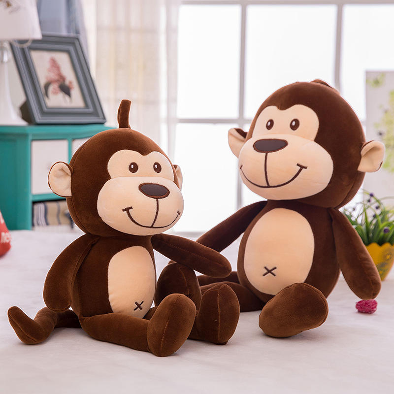 Large Size Anime Soft Toys Plush Monkey Custom Toy Plush Stuffed Animal Knitted Boys Baby Monkey Plush