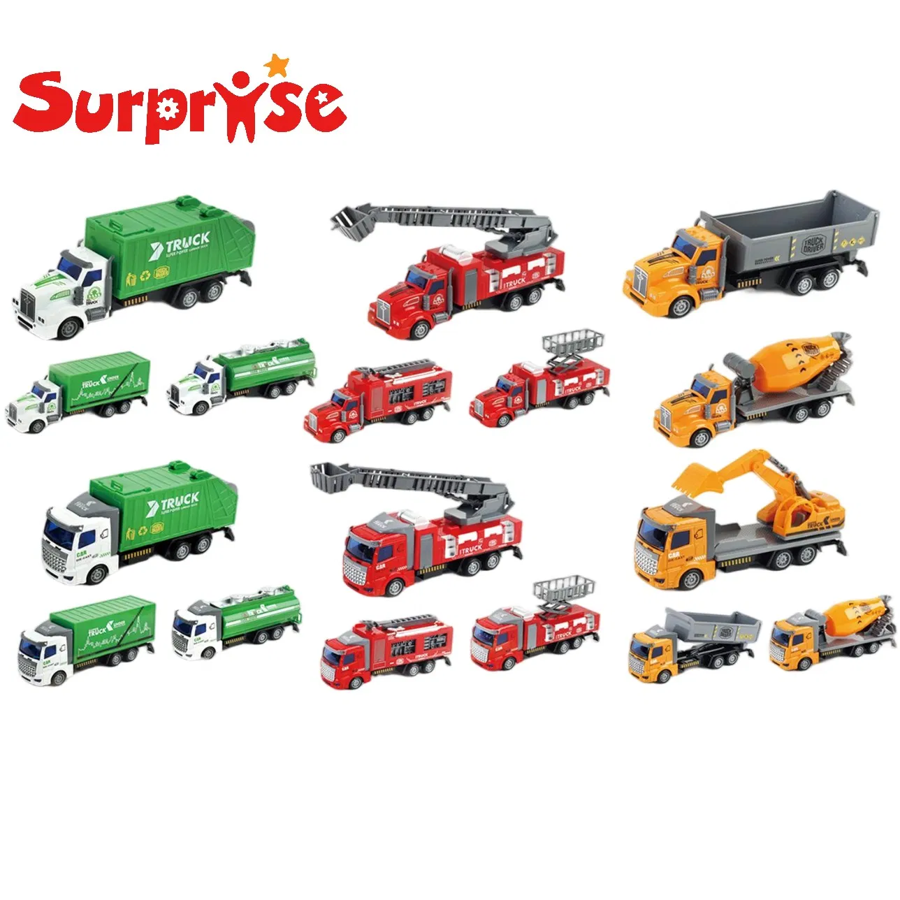 Diecast Alloy Construction Truck Engineering Vehicle Kids Inertia Diecast Model Toy Car