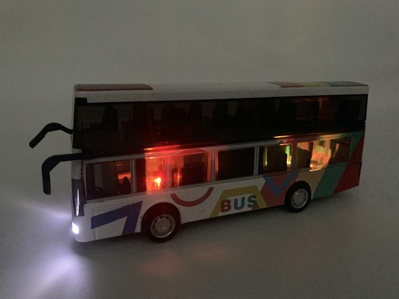 Custom Logo Wholesale Alloy Diecast Toys Model Car School Bus Truck Graffiti Guise Style Model Open Door Metal Car with Sound