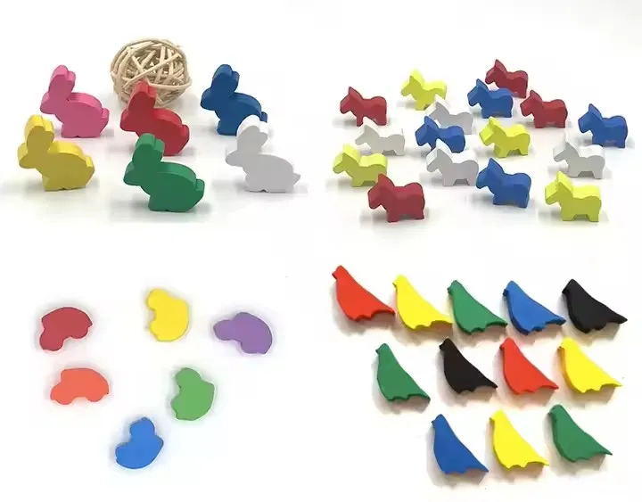 Wholesale Wooden and Acrylic Variety Shape Chess Board Game Pawn Pieces