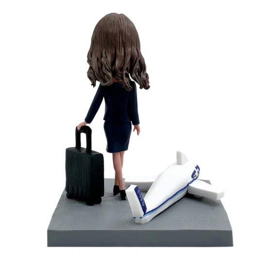 Custom Airline Stewardess Bobble Head Personalized 3D Figurine From Photo