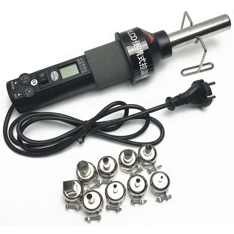 Promotion 450W Hot air Gun Digital Display Electric Hot air Gun Temperature Control Welding Table to Send 9 air Nozzles