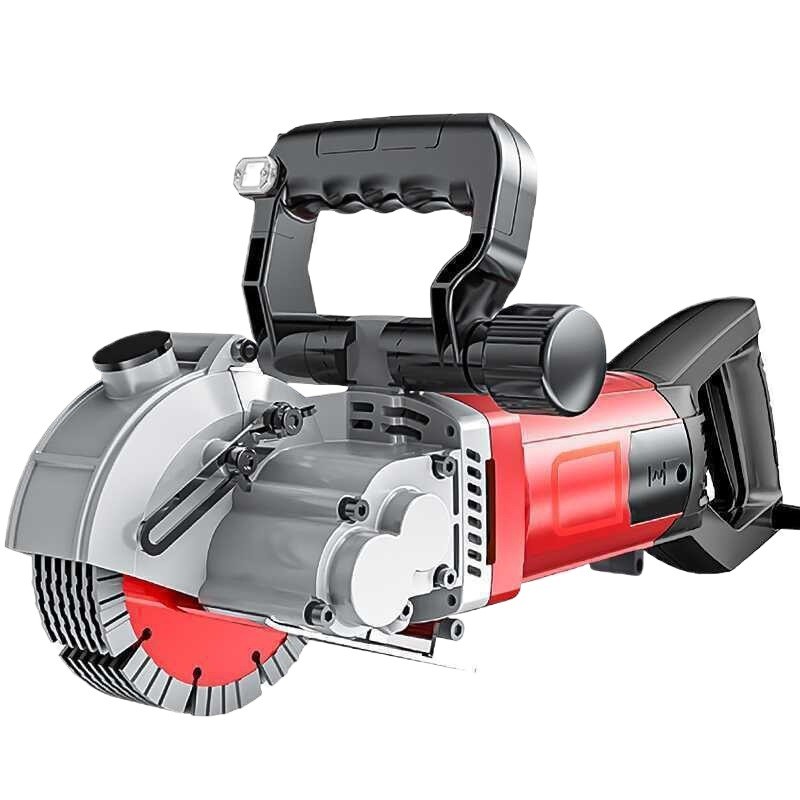 Power One-Step Forming Industrial Concrete Cutter Wall Grooving Machine Dust-Free Slotting with 220V Electric Source