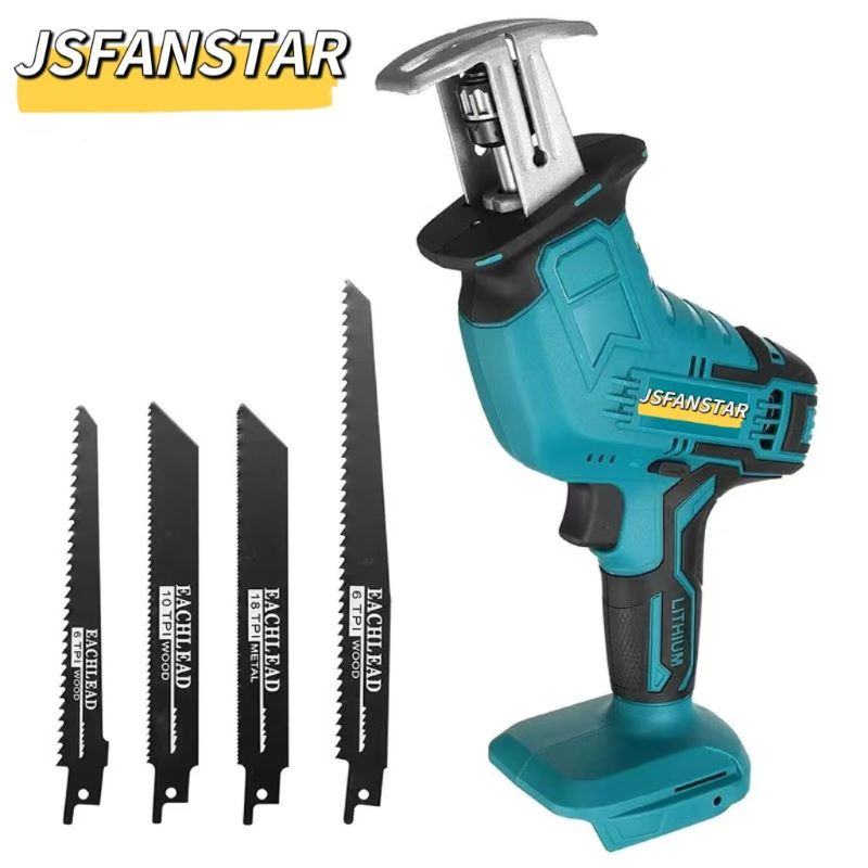 High Power Lithium Cordless Saber Saw Electric Reciprocating Saw Wood Metal PVC Tube Cutting Blades Handheld