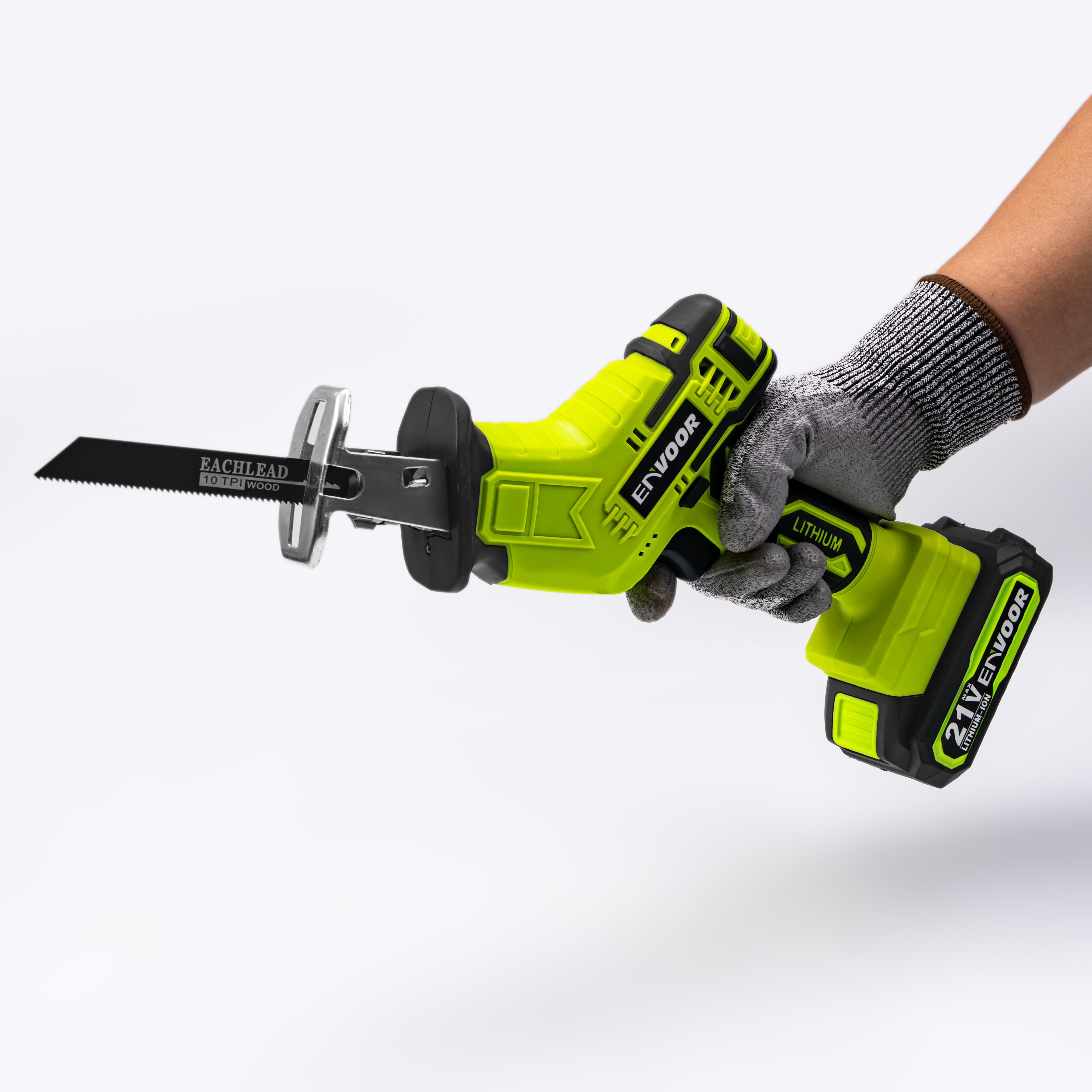 Professional Lithium Battery Saw 21V Household Cordless Saber Electric Reciprocating Saw