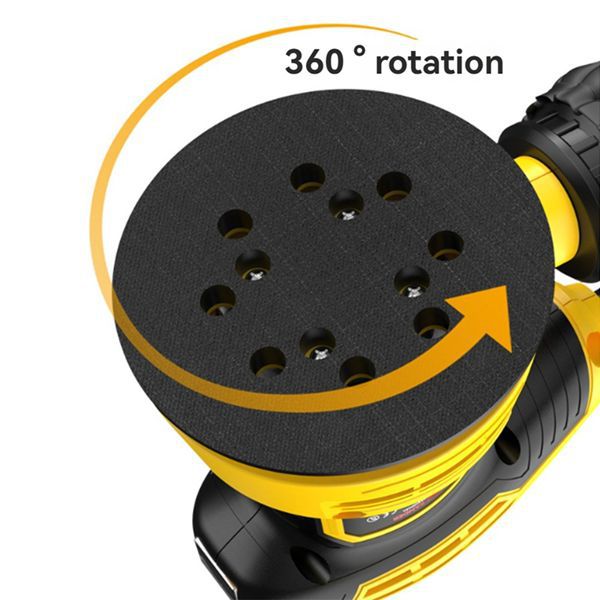 5-Inch Random Orbital Sander 12000RPM Electric Orbital Sander with 6 Various Speeds