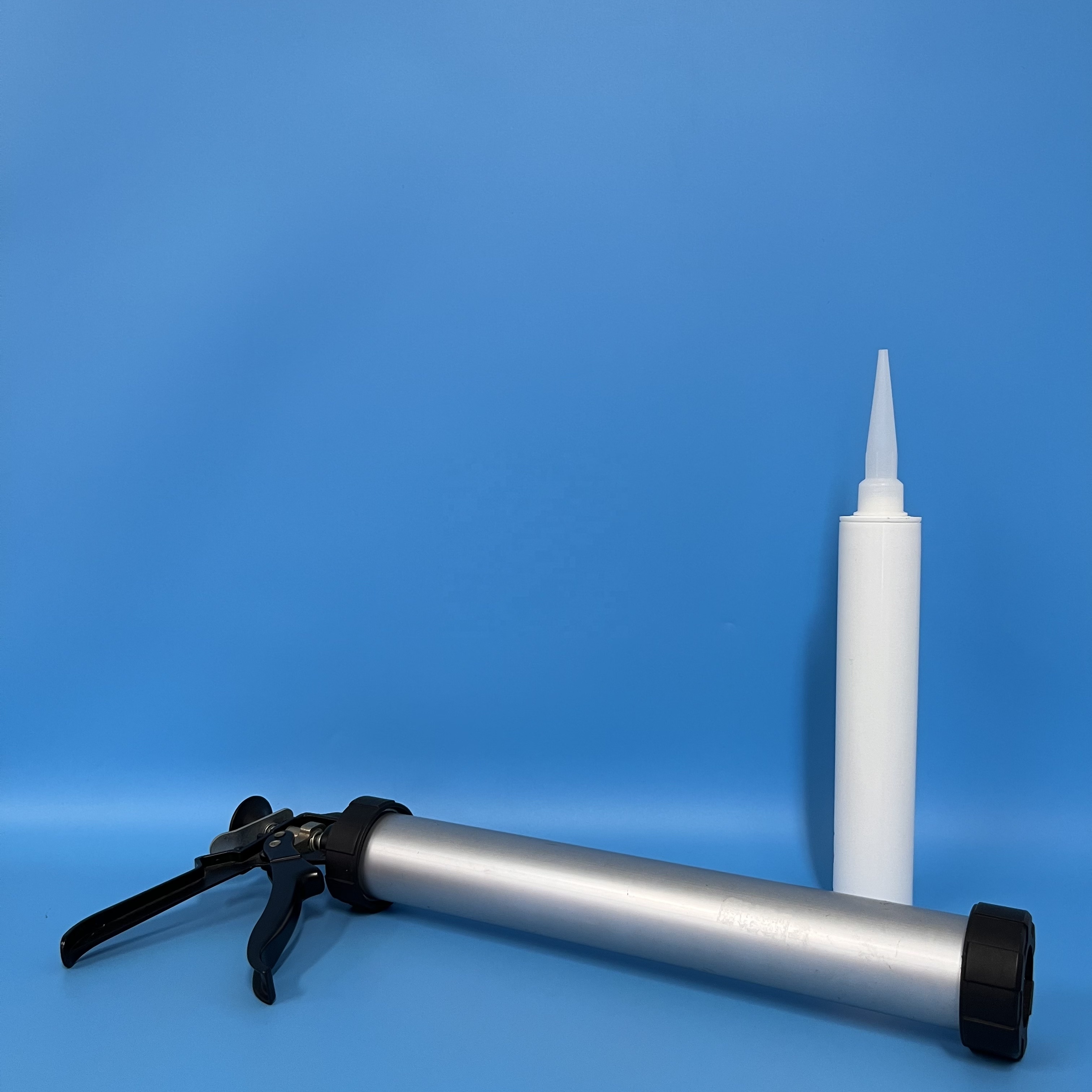 9" for 300ml Sausage Pack Aluminum Barrel Sealant Pneumatic Silicone Caulking Gun