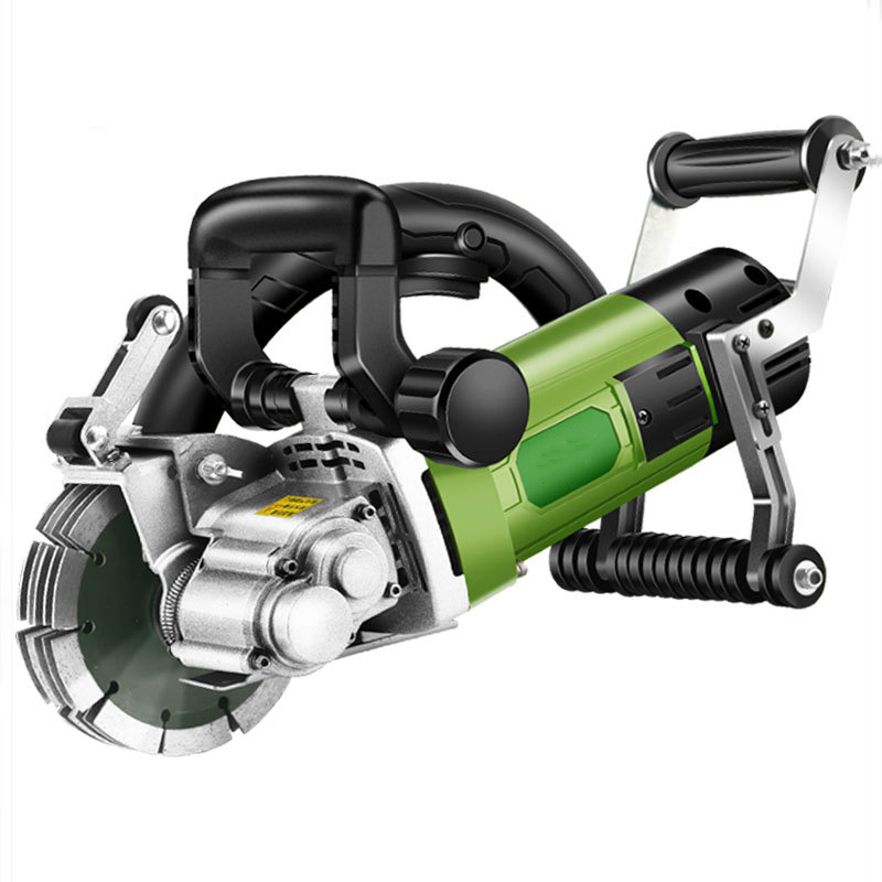 Power One-Step Forming Industrial Concrete Cutter Wall Grooving Machine Dust-Free Slotting with 220V Electric Source