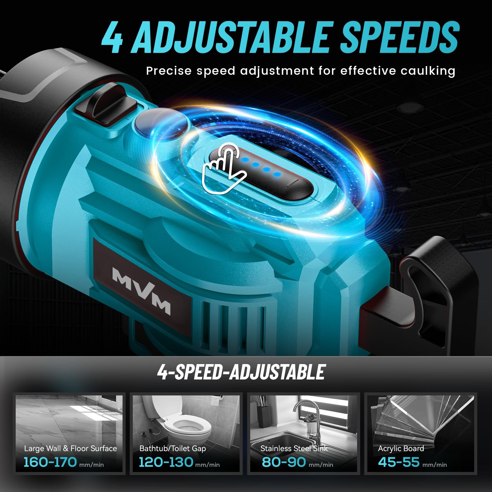 20V Mini Professional Industrial Cordless High-Pressure High-Power Anti-Drip Plastic and Silicone Caulking Gun
