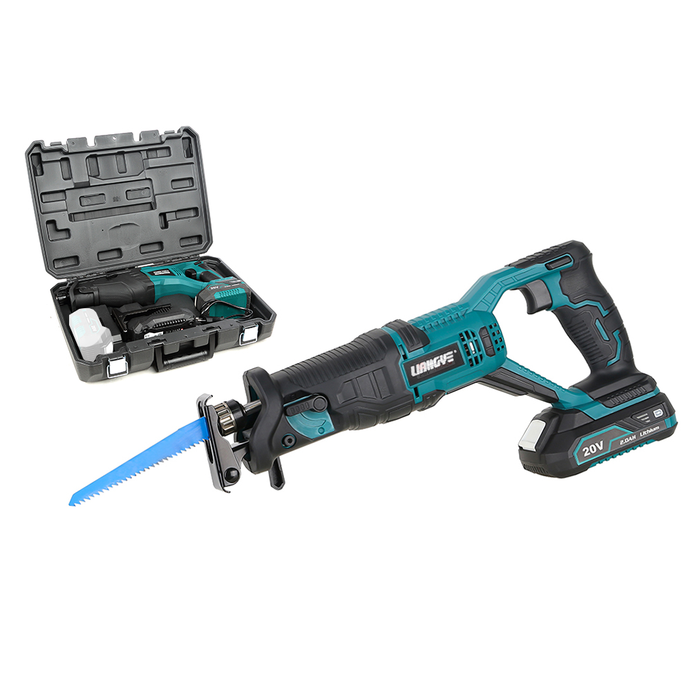 Liangye Power Tools LCR777-1 Lithium Battery Saber Saw 18V Li-ion Cordless Reciprocating Saw for Wood Plastic and Metal