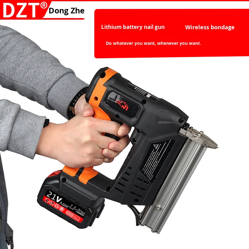 Lithium Battery Electric Industrial Grade Brush Motor Nail Gun F30 2.0Ah Low Noise Automatic Water Woodworking Nail Gun