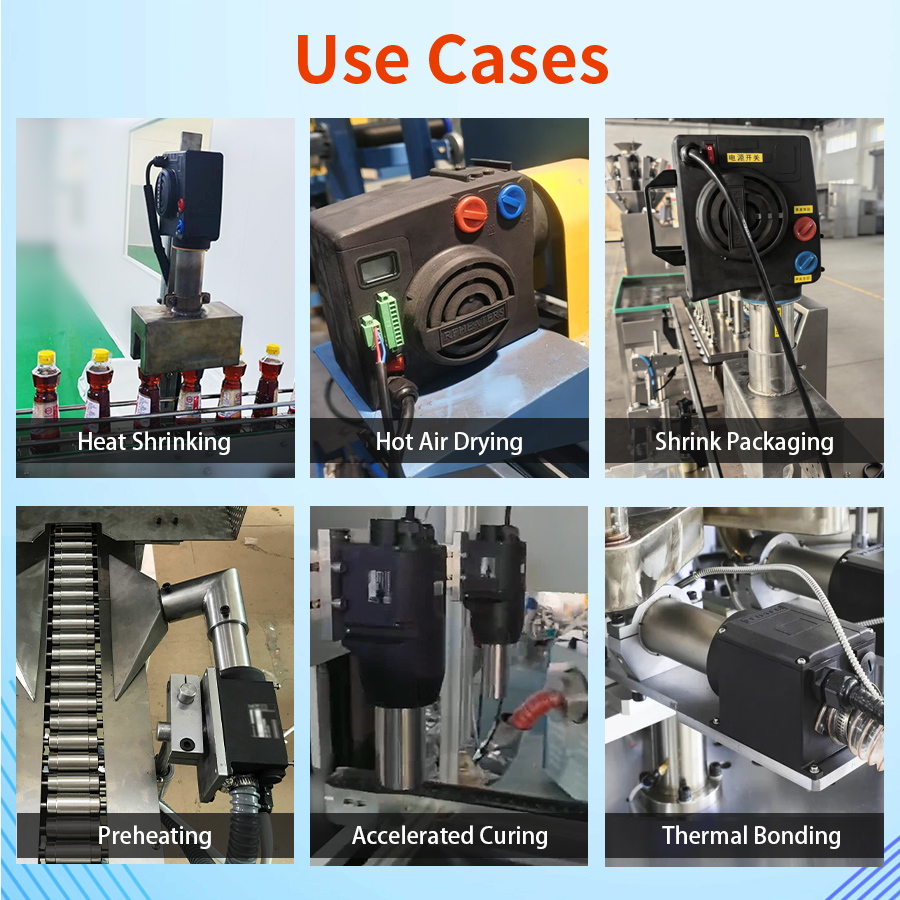 Heat Gun Set 110V 220V LCD Adjustable Temperature Hot Air Blower Industrial Heat Gun With Pid Control for Shrink Wrapping