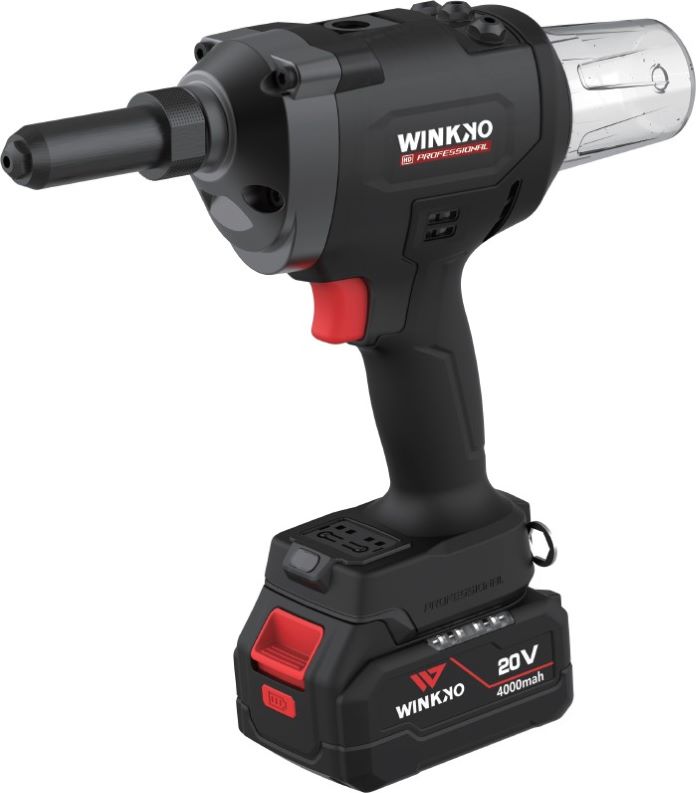 WINKKO Customized Core-Pulling Riveter 3.0/4.0/5.0/6.0/6.4mm Brushless Cordless Rivet Gun With Battery Convert