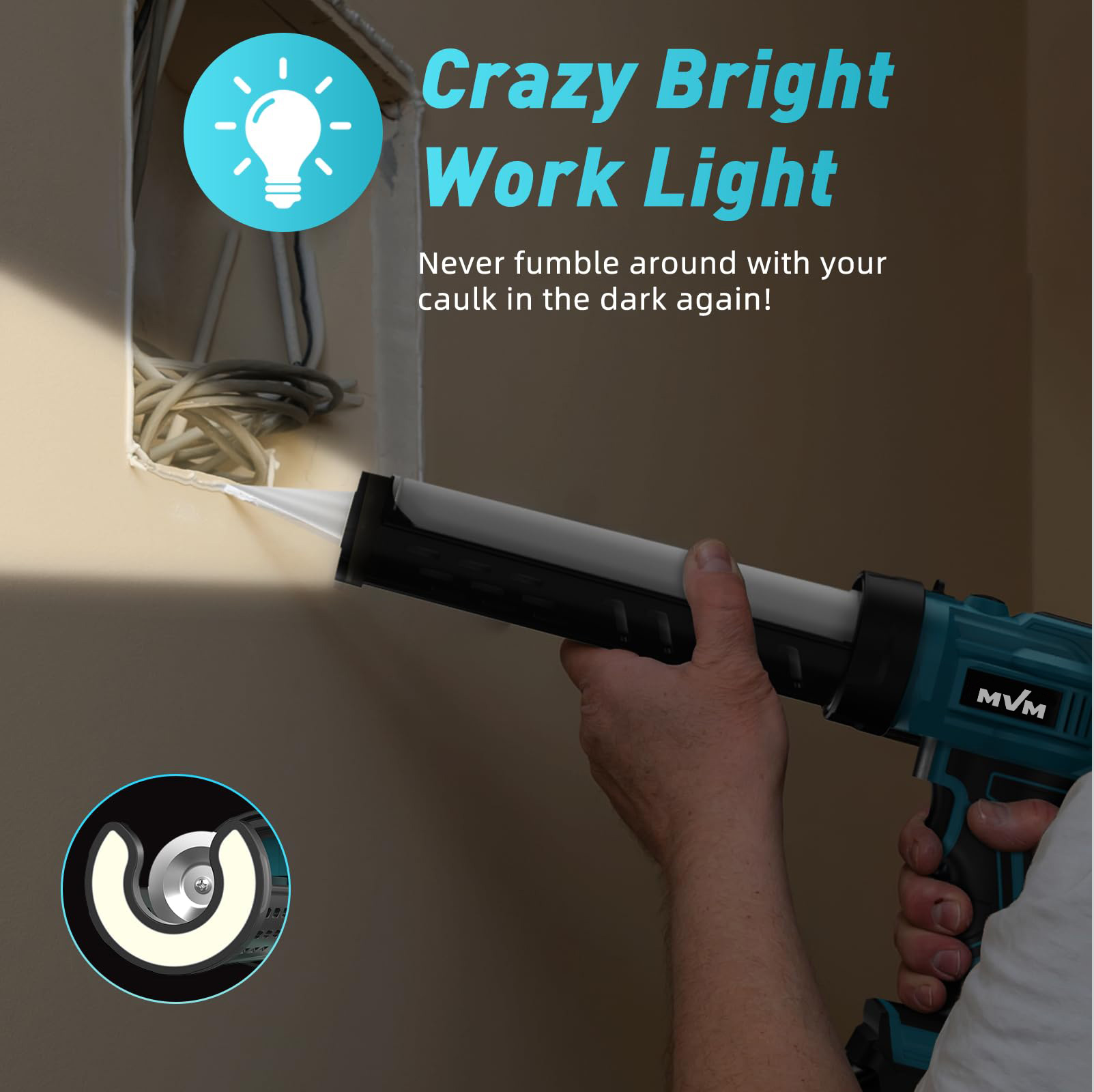 20V Mini Professional Industrial Cordless High-Pressure High-Power Anti-Drip Plastic and Silicone Caulking Gun
