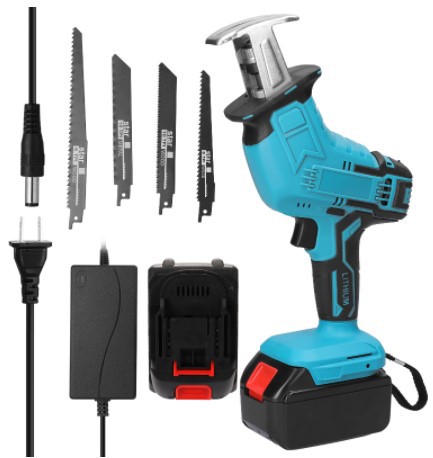 Small Lithium-Ion Reciprocating Saw Multi-Functional Electric Saber Saw Plug-In Reciprocating Cutting Machine for Woodworking