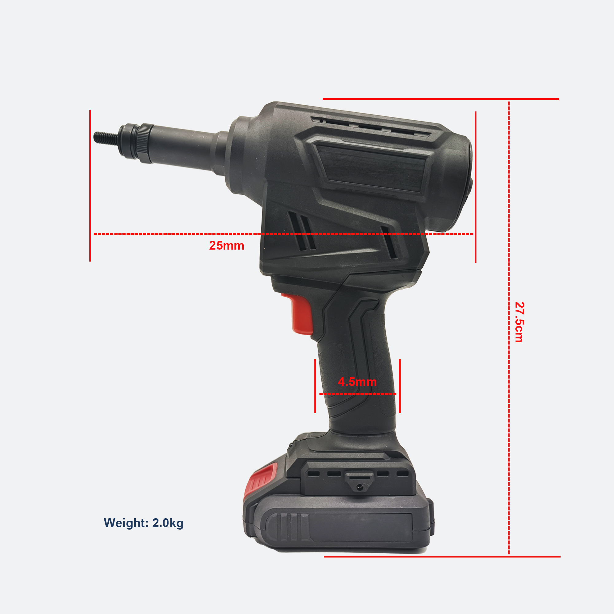 Professional-grade Cordless Lithium Battery Rivet Nut Tool Brushless Motor Adjustable Riveting Force High-precision LIHe LH-N10