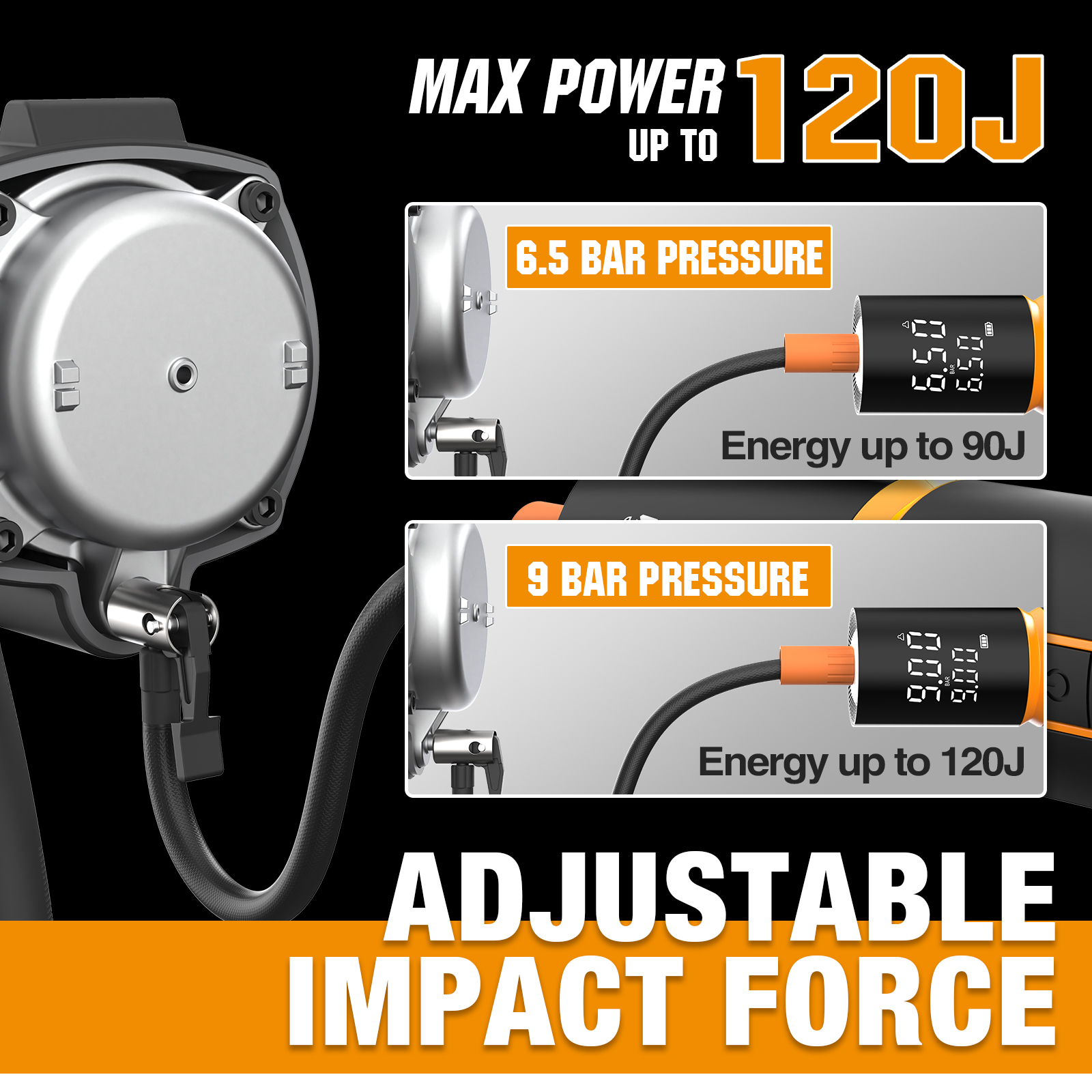 Numax 40mm Heavy Duty 18V Battery Powered Concrete Nail Gun Cordless Concrete Nailer for Concrete and Steel