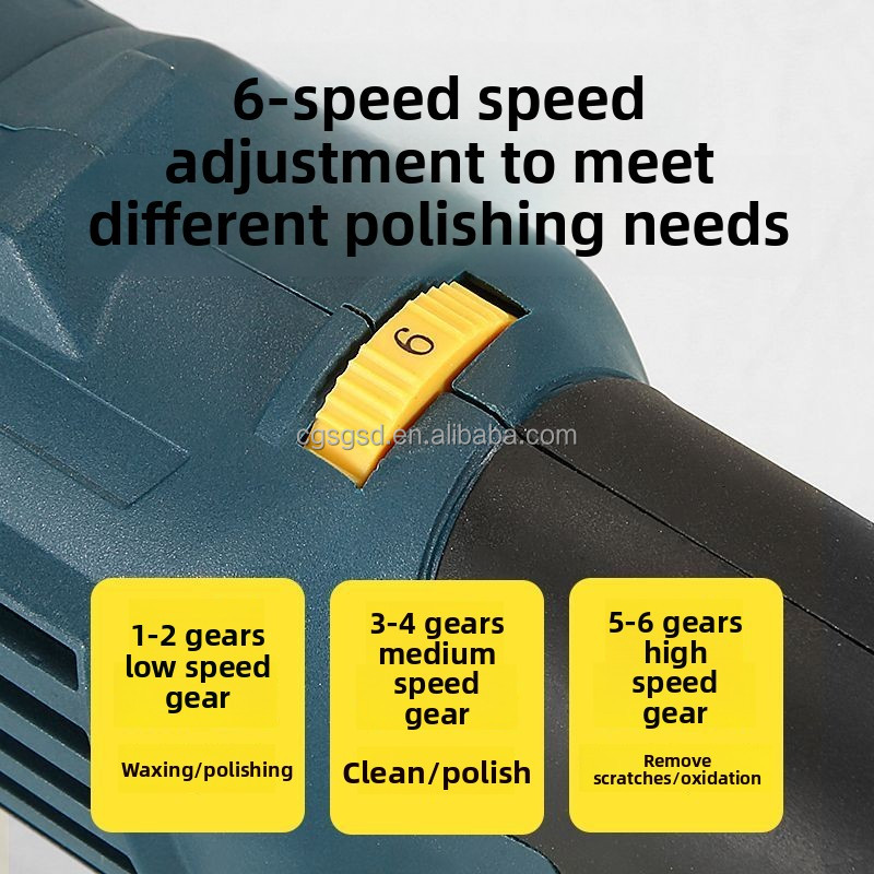 980W 6-inch Dual-action Polishing Machine, Adjustable Speed, Automotive Polishing Machine, 220-240V, Rotary Polishing Machine