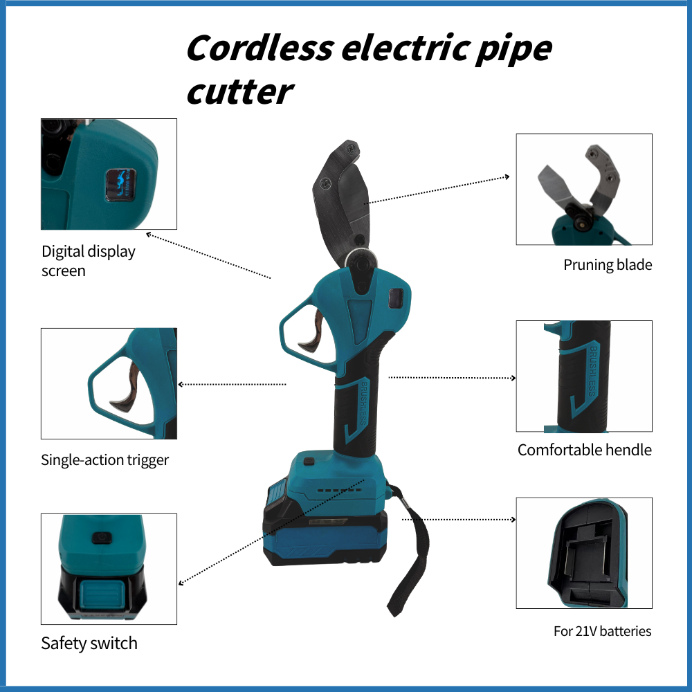 Heavy-Duty Cordless Lithium Powered Industrial Electric Pipe and Tube Cutting Tool