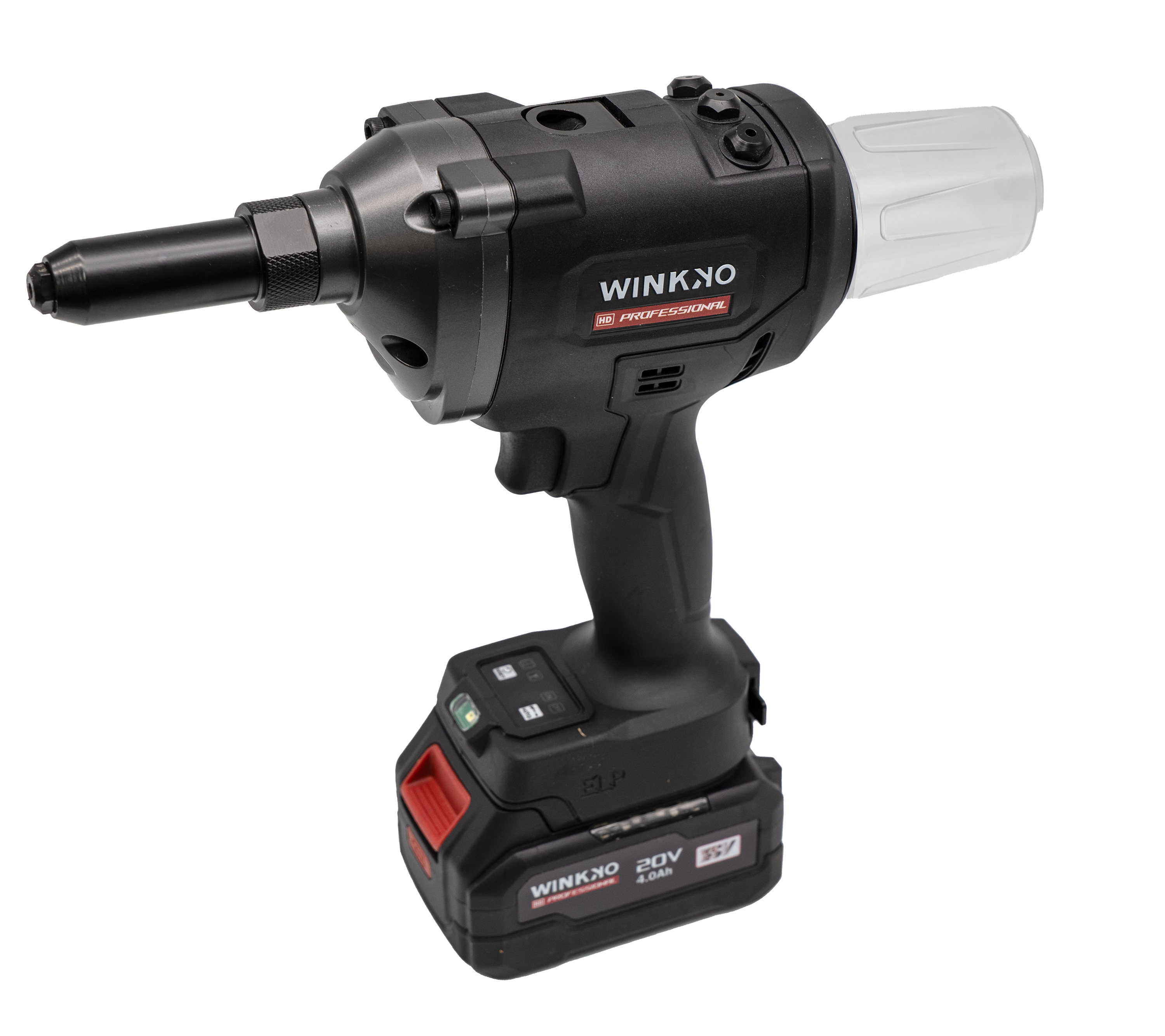 WINKKO Customized Core-Pulling Riveter 3.0/4.0/5.0/6.0/6.4mm Brushless Cordless Rivet Gun With Battery Convert