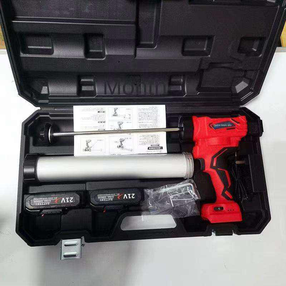 21V Li Ion Battery Cordless Caulking Gun Heavy Duty Silicone Sealant Applicator Industrial Grade Tool