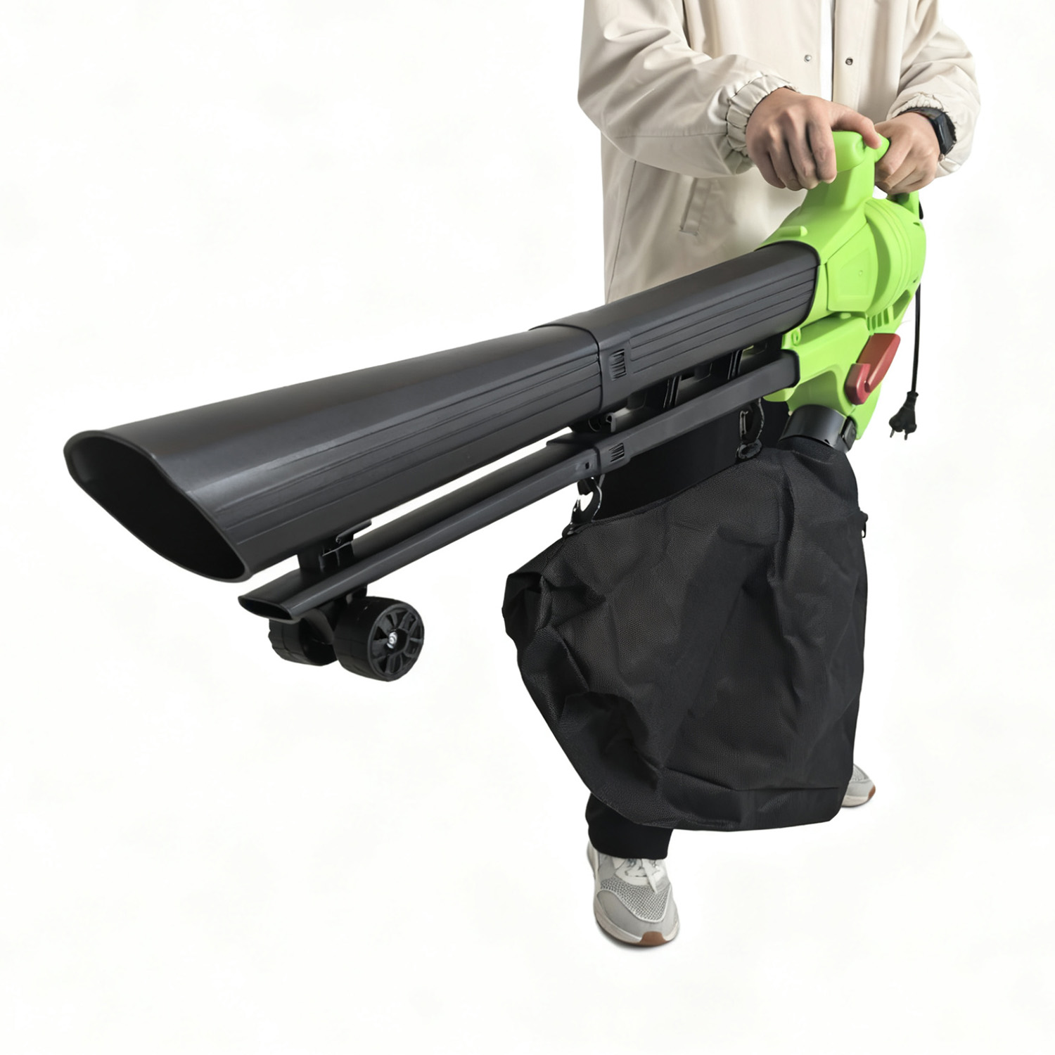 VERTAK 2600W 3-in-1 Corded Electric Backpacker Leaf Blower Vacuum Cleaner &amp; Mulcher with 40L Dust Bag for Garden Cleanup