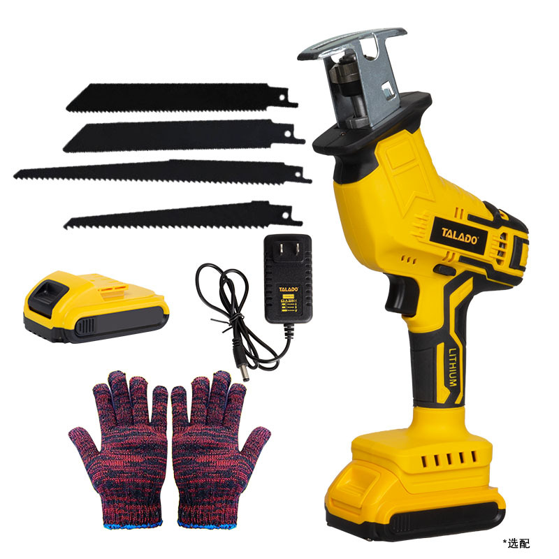 Cross-Border Foreign Trade Rechargeable Lithium Battery Mini Chainsaw Saber Saw Reciprocating Saw Wood Saw 21V 19mm Blade DIY