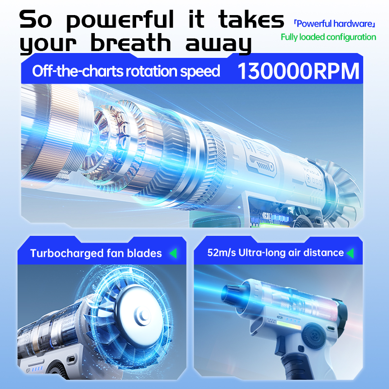 2026 New Mini Jet Fan Handheld Turbo Violent Fan 130000 RPM Powerful Air Blower Brushless Compressed Turbo Portable Customizable