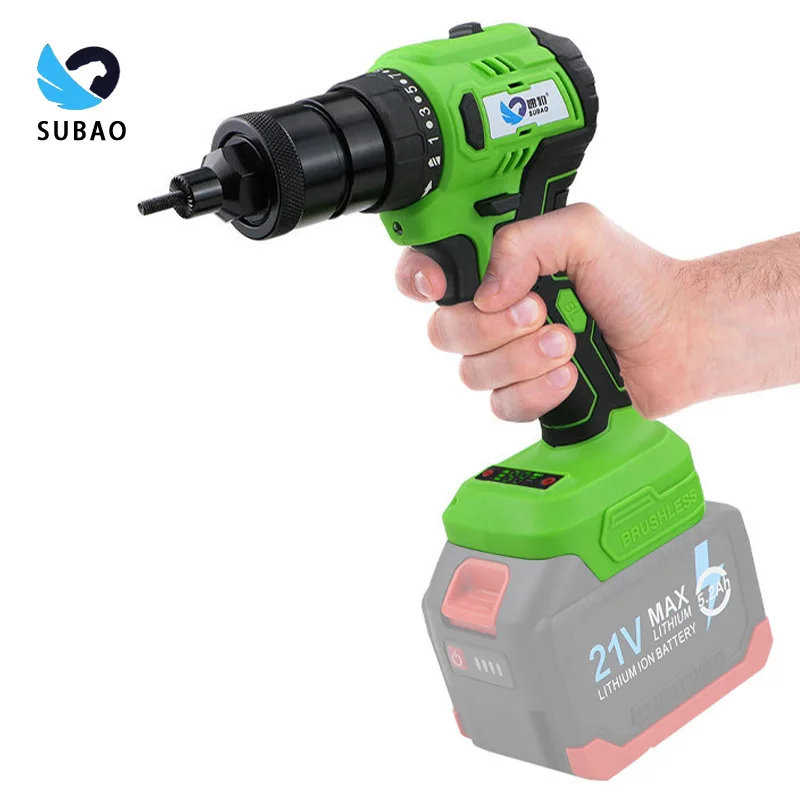 SUBAO S88 Cordless Brushless Rivet Nut Gun Digital Display for M3-M8 Rivet Nuts Bare Tool