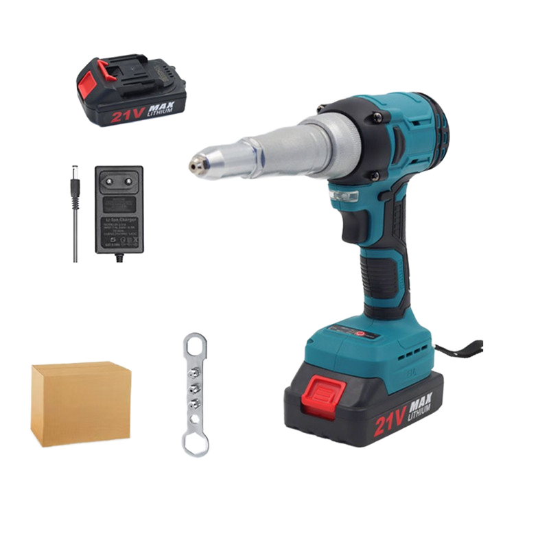 18V Battery Industrial Brushless Electric Rivet Gun Cordless 2.4-5.0mm Rivet Nut Gun Drill Insert for DIY Projects