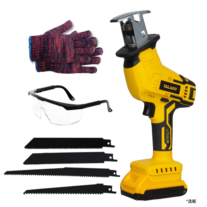 Cross-Border Foreign Trade Rechargeable Lithium Battery Mini Chainsaw Saber Saw Reciprocating Saw Wood Saw 21V 19mm Blade DIY