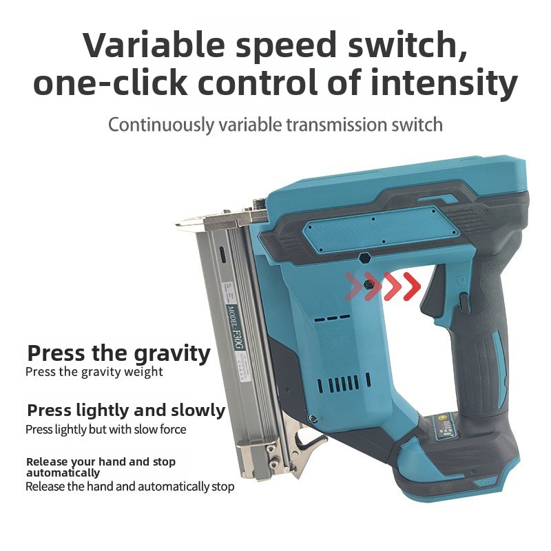 Portable Industrial &amp; DIY Grade Cordless Lithium Electric Stapler Nail Gun Multifunctional Metal Construction