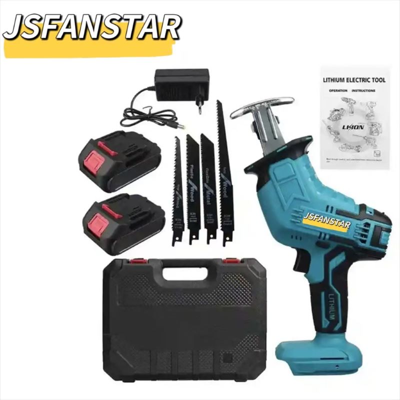 High Power Lithium Cordless Saber Saw Electric Reciprocating Saw Wood Metal PVC Tube Cutting Blades Handheld