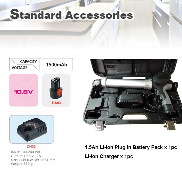 [Handy-Age]-10.8V Cordless Caulk &amp; Adhesive Gun (ET0500-001)