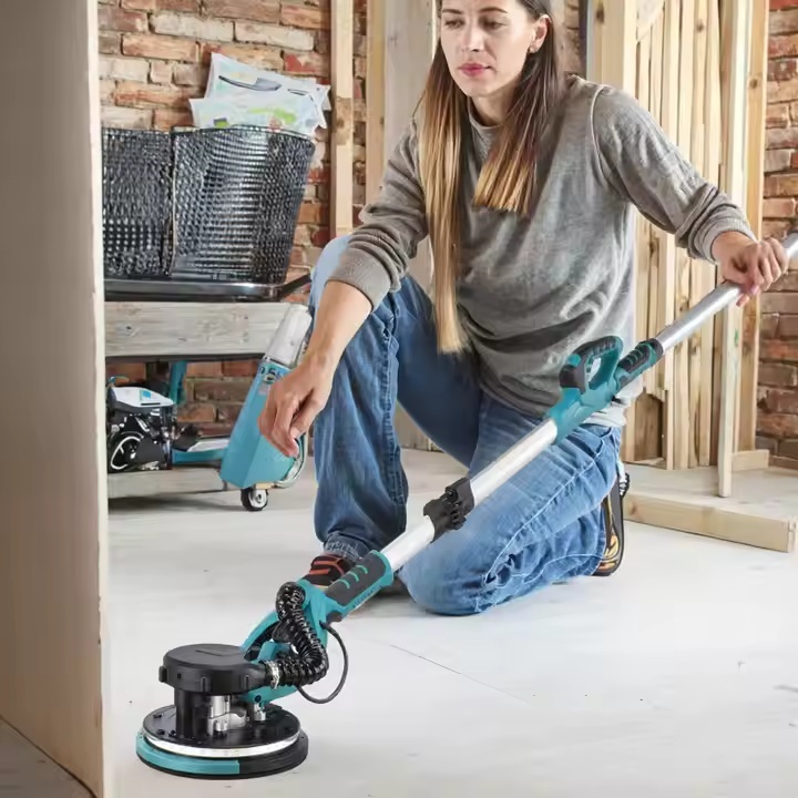 OEM Best Sell Wholesale Industrial Electric Polishing Drywall Sander Variable Speed Foldable Double Lamp Belt Wall Sandpaper