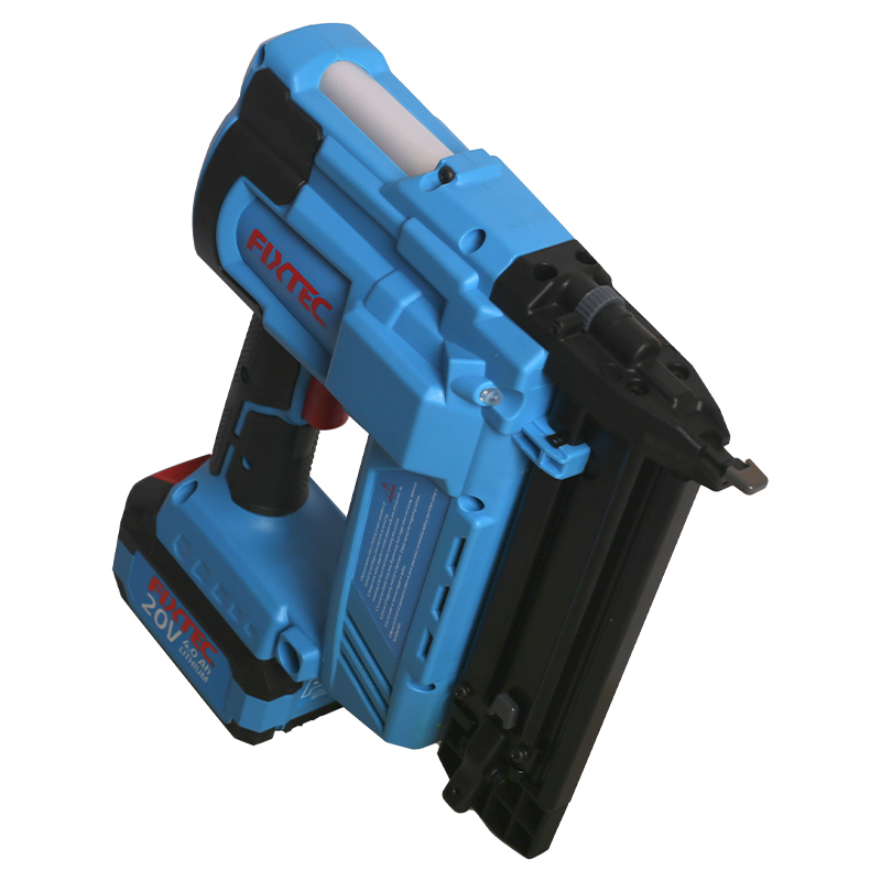 FIXTEC 2.0Ah Li-Ion Battery 20V Electric Cordless Pneumatic Nailer Gun Strong Concrete Nail Guns for Wood