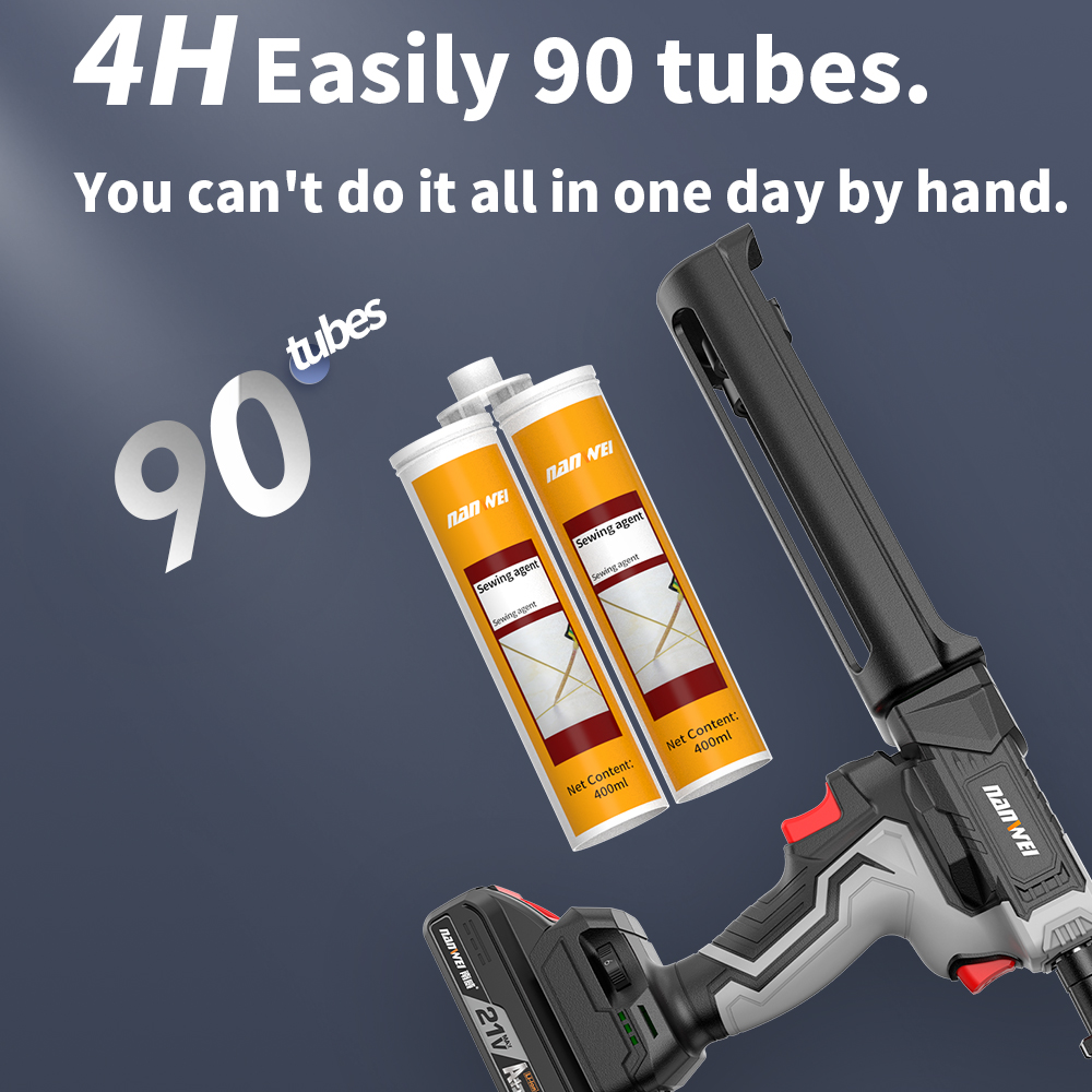 NANWEI Electric Cordless Power Caulking Gun Double Cartridge Adhesive Epoxy Dual Component Automatic for Efficient Caulking