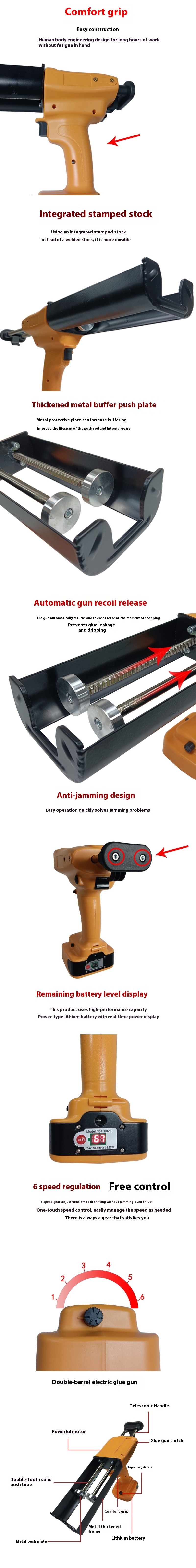 Portable Battery-Powered Dual-Component Seam Glue Gun