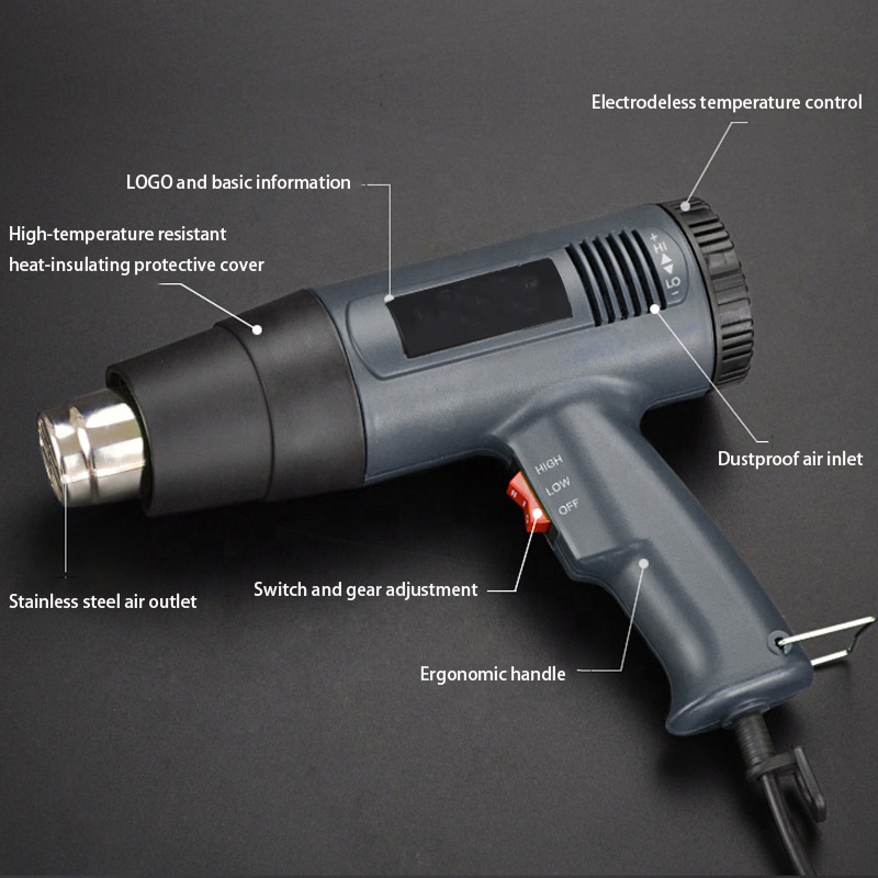 2000W Temperature EU Plug Industrial Hot Air for Heat Gun Electric Power Source for DIY Mobile Repair