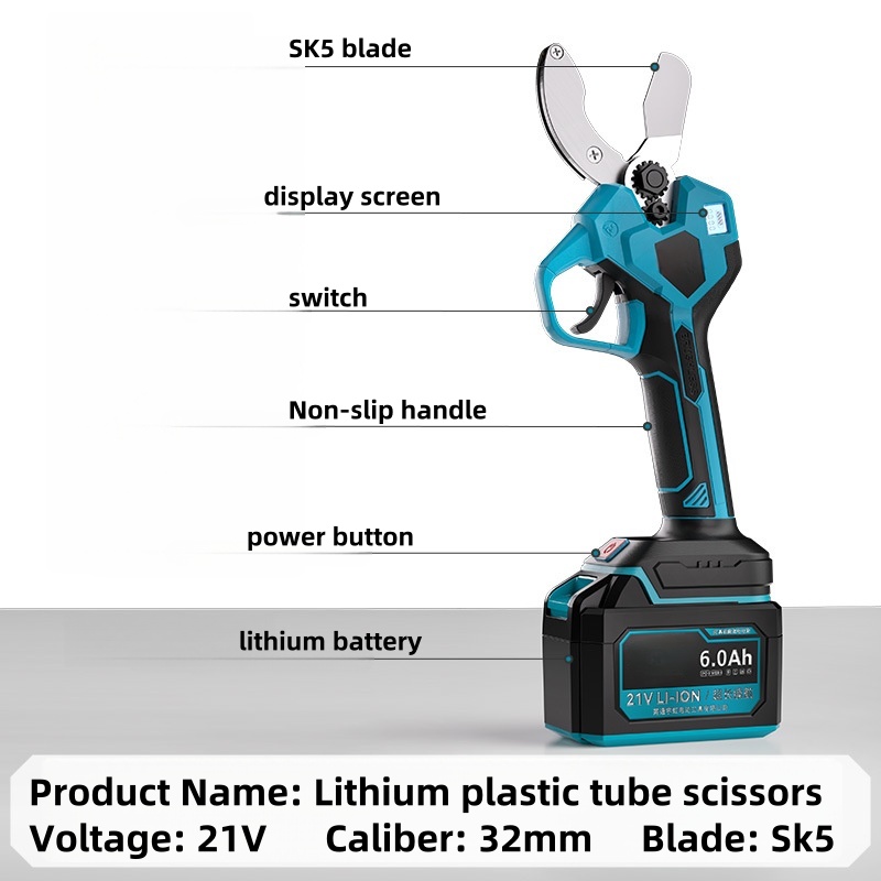 NEOBRISKEN Ambidextrous Brushless Motor Handheld Cordless Lithium Battery Sk5 Blade Plastic Pipe Cutter PVC/PP/PE Maximum