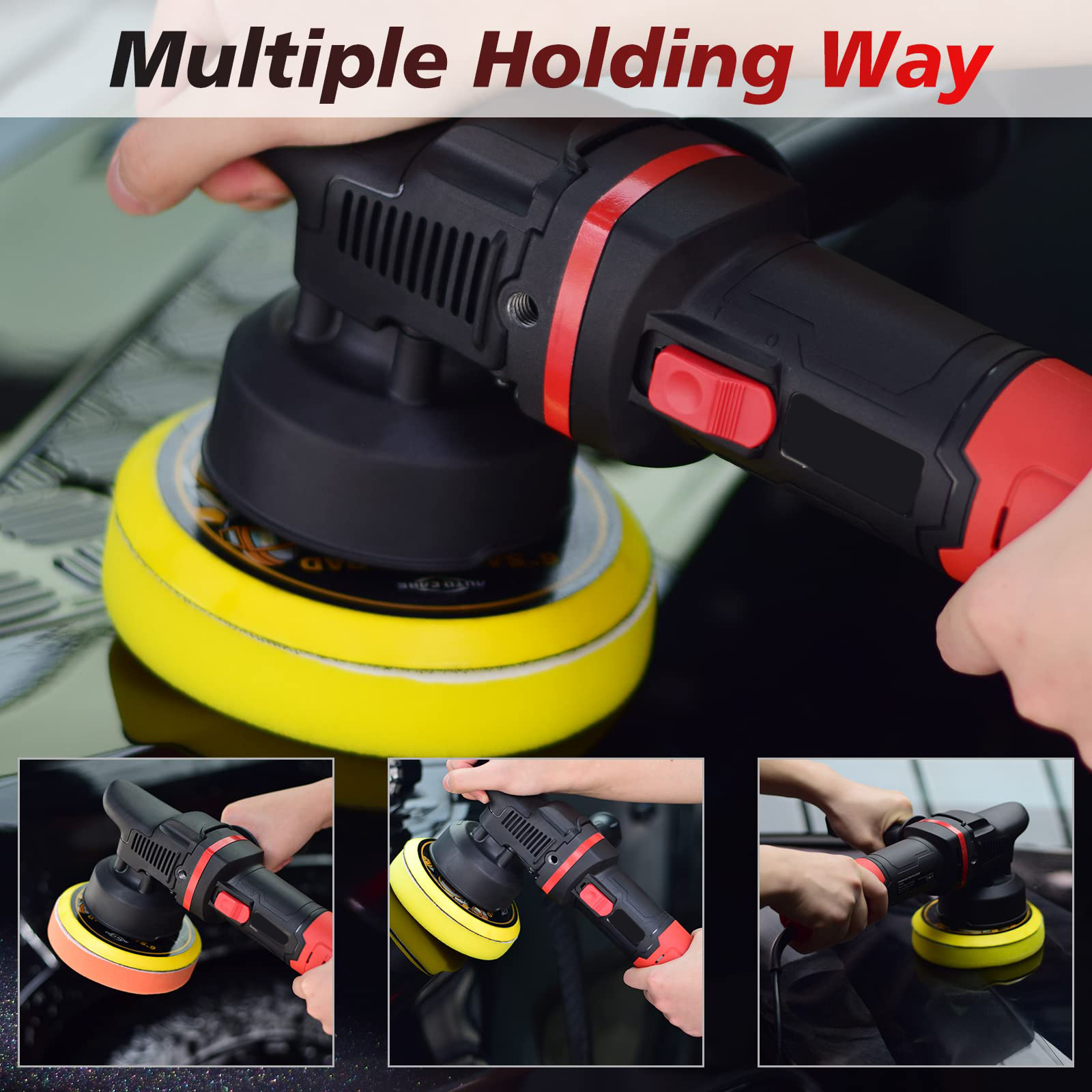 Electric Industrial 6 Inch Dual Action Car Tire Computer Controlled Buffing Machine